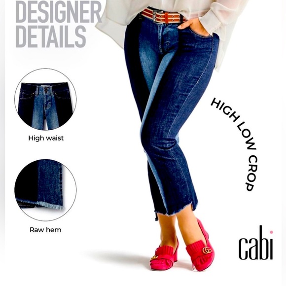 *NEW | Cabi 6281 High Low Crop Jeans - Picture 3 of 5